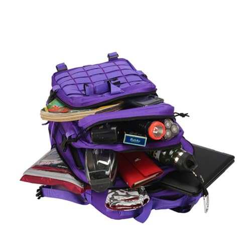 Military Tactical Backpack 45L with Purple Variation, Molle Large Hiking Bag