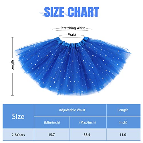 Girls Sparkle Tutu Dress for Toddlers 2-8 Years Pink Purple Blue Variation