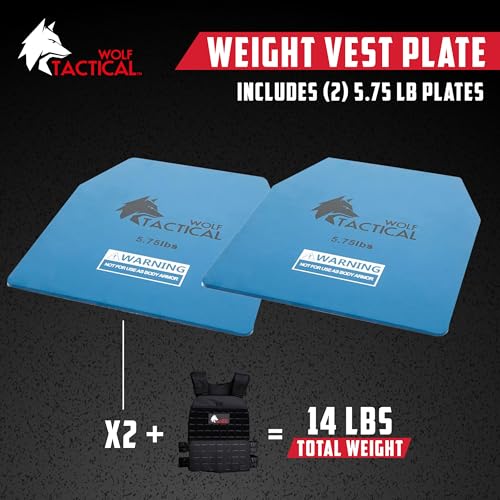 WOLF TACTICAL 5.75LB Weight Plate for Training Vests - Steel Resistance Weights