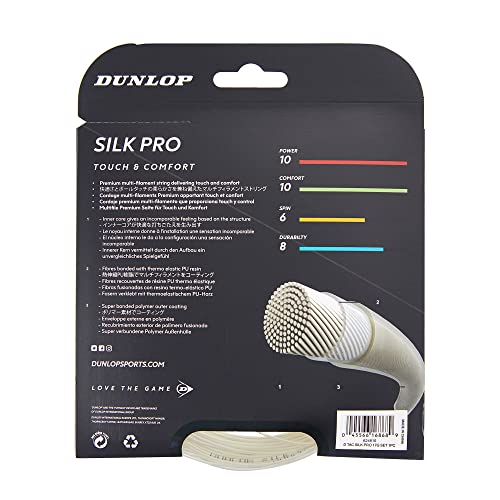 Dunlop Sports Silk Pro Tennis String, 17G, 40' Set