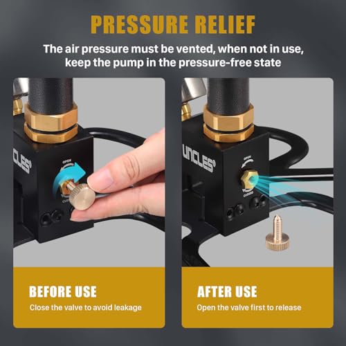 FOUR UNCLES 4500 PSI Hand Pump for PCP Air Systems with 8mm Quick Connect