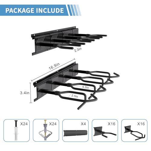 8-Slot Heavy Duty Steel Gun Rack Wall Mount for Rifles & Shotguns - Classic