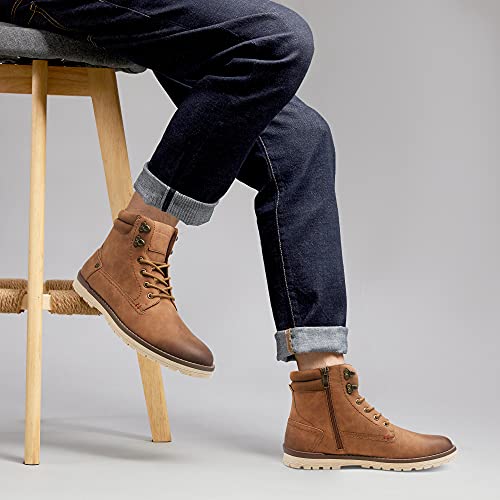 Men's Waterproof Hiking Boots Casual Chukka Shoes - Brown 10.5 Bmy8071