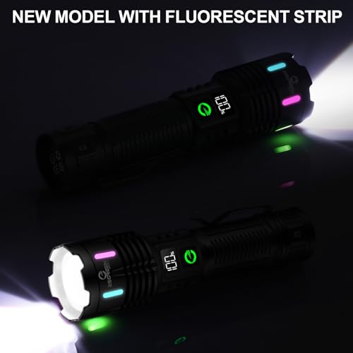 Esgreen Super Bright LED Rechargeable Flashlight 100000 Lumens 2 Modes - Medium Pack