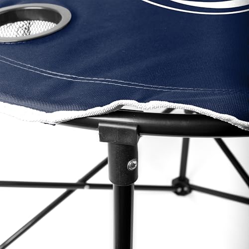 Penn State Nittany Lions Tailgating Round Table with 4 Cup Holders - Portable Steel, 27.6"