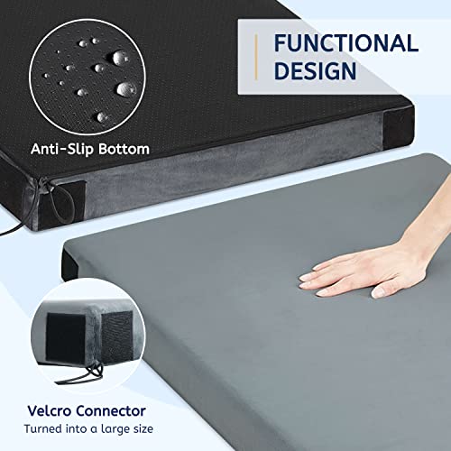 HomeMate Memory Foam Camping Mattress Pad - Grey, Single, 75x30x3 Inch Portable Bed