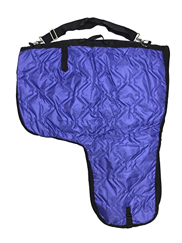 AJ Tack Western Padded Saddle Carrier Bag with Shoulder Strap - Black, 38x33 Inches