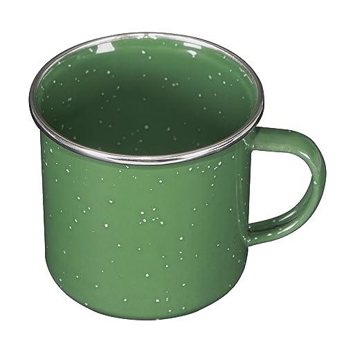 Green Stansport 24-Piece Enamel Camping Dinnerware Set for 4 - Lightweight & Durable