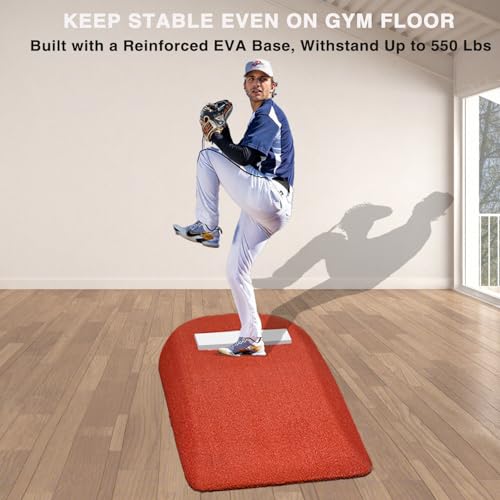 Portable Baseball Pitching Mound 42x34x5 Inch with Synthetic Turf & EVA Base