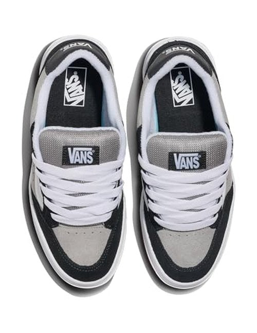 Vans Kids' Hylane Shoe | Puffy Y2K Skate Inspired Fashion Sneakers for Boys & Girls, Black/Drizzle, 5