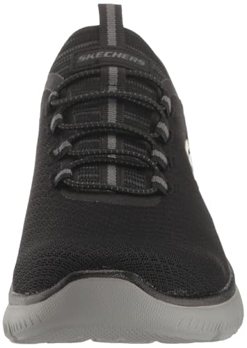 Skechers Men's Summits High Range Slip-In Shoes Black/Charcoal Size 10 - Lightweight & Cushioned