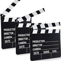 BBTO Movie Film Clap Board - 10 Pieces Writable Directors Clapper | 7 x 8 Inch Black & White