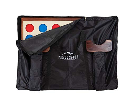Giant Four-in-a-Row Lawn Game - Outdoor Wooden Family Game for Camping & Tailgating