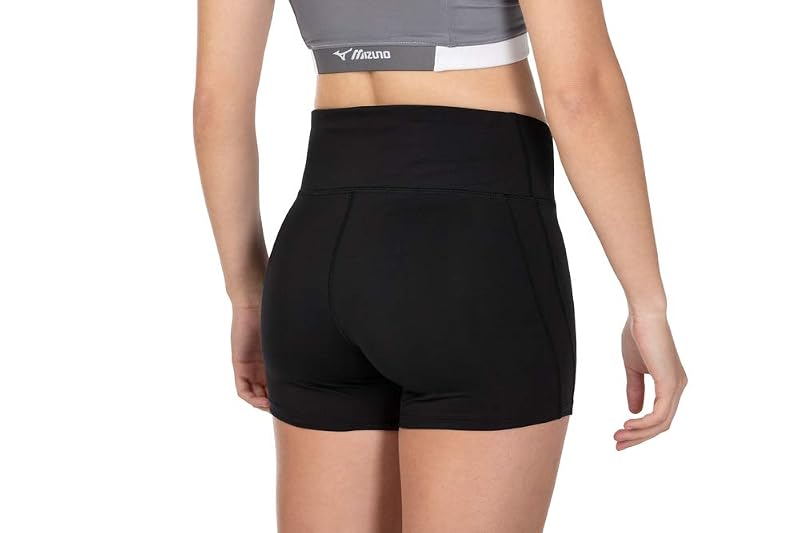 Mizuno Women's Elevated 4-Inch Inseam Volleyball Short - Black, Medium