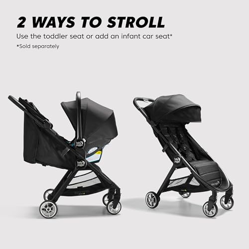 Baby Jogger City Tour 2 Travel Stroller - Ultra-Lightweight Compact Baby Pushchair, Black - Single Variation