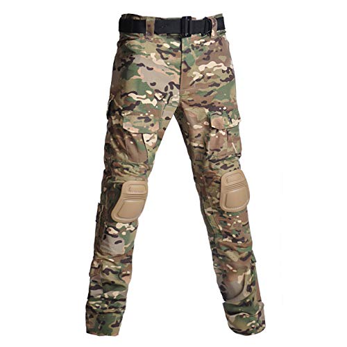 HARGLESMAN Tactical Combat Knee Pads - Protective Gear for Military & Airsoft | Khaki Color