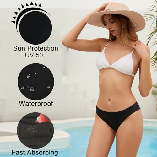 Small Black Women's Period Swimwear Bikini Bottoms Leakproof Maternity Swim Briefs