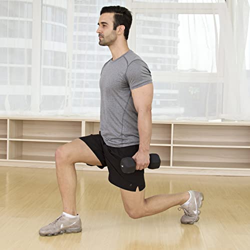 6 lb Neoprene Coated Dumbbell Pair for Home Gym & Strength Training