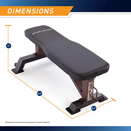 Steelbody Flat Utility Weight Bench - Kodiak Brown, Heavy-Duty Home Gym Equipment