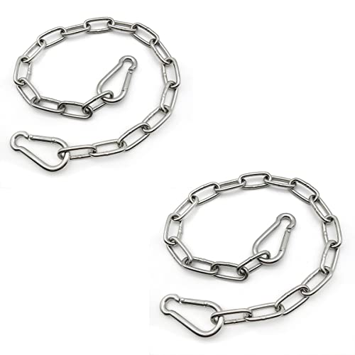 Heavy Duty Stainless Steel Chain 20 Inches 4MM-2 PCS for Punching Bags Swing Chair Yoga