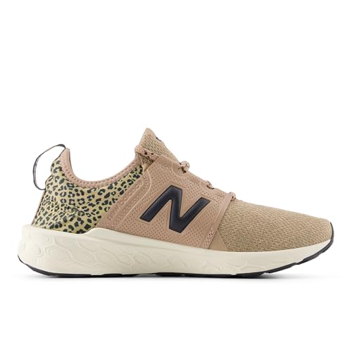 New Balance Women's Fresh Foam X Cruz Artisan V3 Flat Taupe Black Sneakers - Comfortable Stylish Shoe