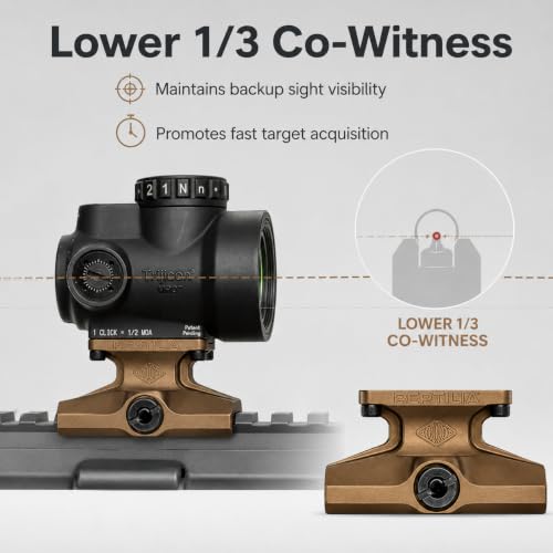 Reptilia DOT Mount Lower 1/3 Co-Witness for Trijicon MRO FDE Flat Dark Earth Anodized