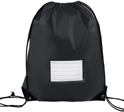 CODOBON Drawstring Bags - 16 Pack Bulk Cinch Backpack for Gym & Sports | Black Color