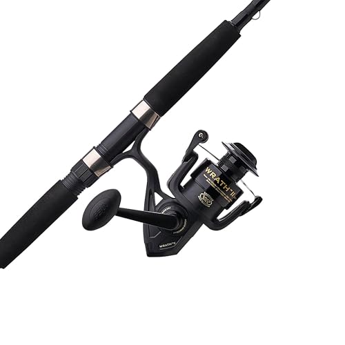 Penn Wrath II Spinning Reel & 8' Medium Heavy Combo - 5000 Size, Saltwater & Freshwater