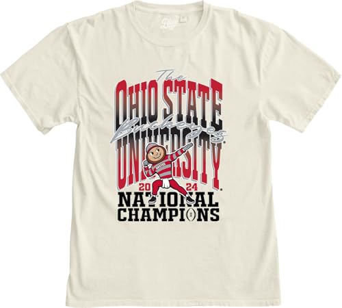 Ohio State Buckeyes 2024 National Champions T-Shirt - Ivory, X-Large