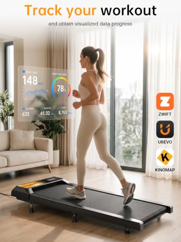 Gkyet Black Adjustable Incline Walking Treadmill Pad for Home Office 8% Incline