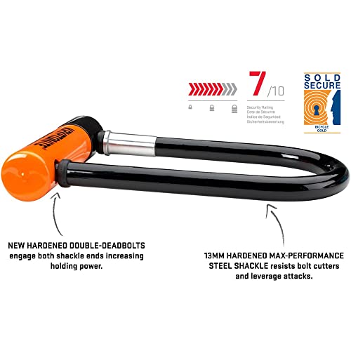 Kryptonite Mini-7 Evolution U-Lock with 4ft Cable, 13mm Steel Shackle