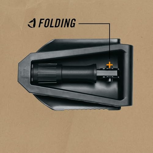 Gerber E-Tool Tactical Folding Shovel M - Camping & Survival Gear with Serrated Edge