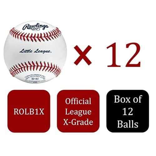 Rawlings Practice Baseballs 1 Dozen, Full-Grain Leather Cover, Composite Core