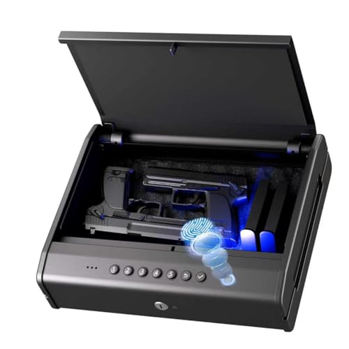 PINEWORLD Biometric Gun Safe 2-4 Guns with Raised Backlit Keypad - Variation 526.42 in³