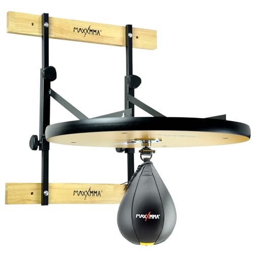 MaxxMMA Black Speed Bag Platform Kit with Adjustable Height Boxing Equipment