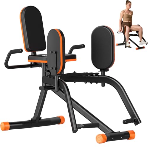 Orange HXD-ERGO Hip Abductor Machine for Glute & Thigh Workout - Home Gym Equipment