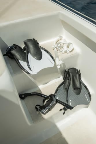 Cressi Star Swim Fins Open-Heel Adjustable Foot Pocket - Black/Black, L/XL