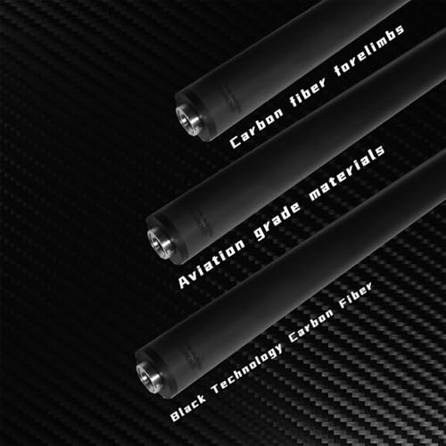Uniloc 11.8-21.4-765 Carbon Fiber Billiard Cue Shaft Black Tech Performance