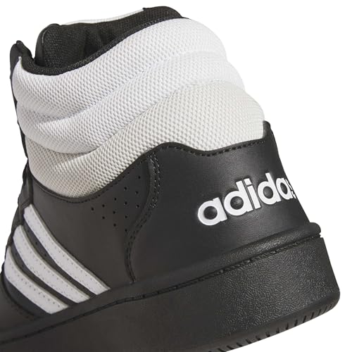 adidas Men’s Hoops Mid Classic Sneakers Shoes - Black, 11 Men / 12 Women, Black/White/Orbit Grey