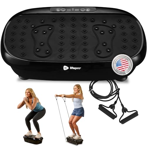 Lifepro HexaPlate Vibration Exercise Machine Black Small - Whole Body & Upper Body Workout