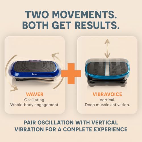 Vibra Voice & Thermo Vibration Plate - Large Black | Heat & Voice Control