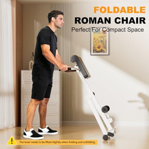 Adjustable Roman Chair for Back & Core Fitness - Silver