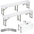Candockway 6ft Folding Outdoor Bench Lock 2-Pack Waterproof Portable