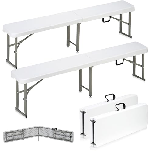 Candockway 6ft Folding Outdoor Bench Lock 2-Pack Waterproof Portable