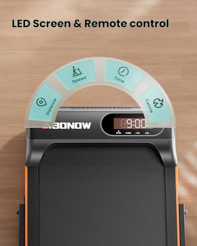 Abonow Light Black Walking Pad with Incline - Under Desk Treadmill for Home Office