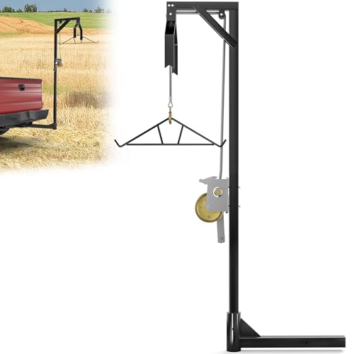 YITAMOTOR 500LB Truck Hitch Deer Hoist with Swivel & Adjustable Height