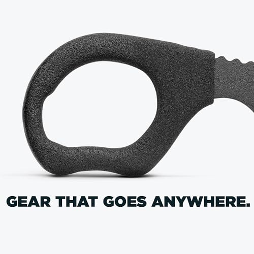 Fixed Blade Rescue Knife with Sheath - MOLLE Compatible, 440C Steel Blade