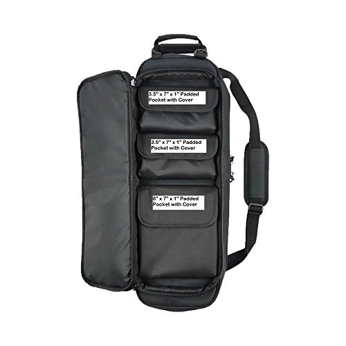 Takedown Gun Bag with MOLLE Locking Compartments Padded Handles Black