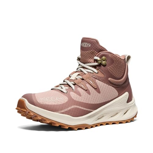 KEEN Zionic Mid Height Waterproof All Terrain Women's Hiking Shoes - Warm Taupe/Birch / Size 9