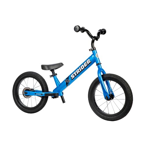 Strider 14x Classic Balance & Pedal Bike for Kids Ages 3-6 - Awesome Blue
